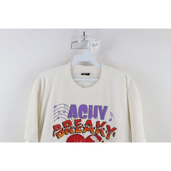 Vintage 90s Mens Large Distressed Achy Breaky Heart Billy Ray Cyrus T-Shirt USA - Picture 2 of 12